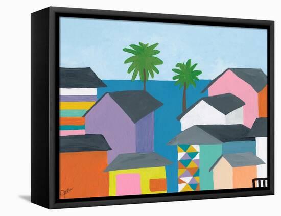 Beachfront Property 2-Jan Weiss-Framed Stretched Canvas