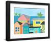 Beachfront Property One-Jan Weiss-Framed Art Print