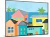 Beachfront Property One-Jan Weiss-Mounted Art Print