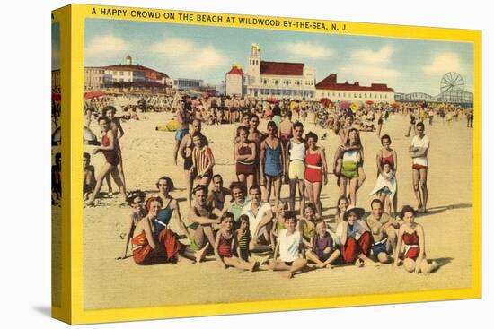 Beachgoers at Wildwood-by-the-Sea, New Jersey-null-Stretched Canvas
