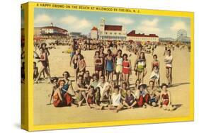 Beachgoers at Wildwood-by-the-Sea, New Jersey-null-Stretched Canvas