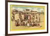 Beachgoers at Wildwood-by-the-Sea, New Jersey-null-Framed Premium Giclee Print