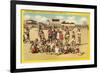 Beachgoers at Wildwood-by-the-Sea, New Jersey-null-Framed Premium Giclee Print