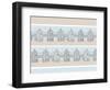 Beachhuts (Variant 1)-Peter Adderley-Framed Art Print