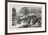 Beaching a Whale at Beer, South Devon, 1876, UK-null-Framed Giclee Print