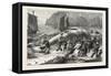 Beaching a Whale at Beer, South Devon, 1876, UK-null-Framed Stretched Canvas