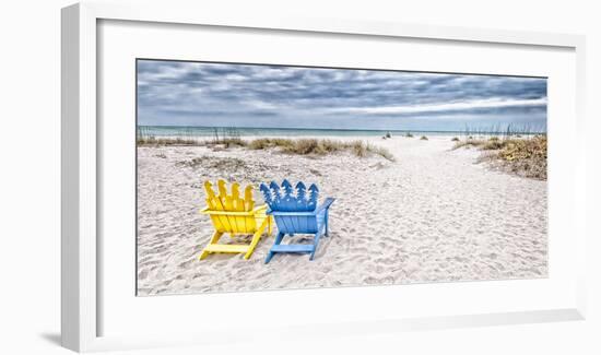 Beaching It-Mary Lou Johnson-Framed Art Print