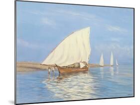 Beaching the Dhow-Edward Dawson-Mounted Giclee Print