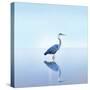 Beachscape Heron II-James McLoughlin-Stretched Canvas