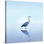 Beachscape Heron II-James McLoughlin-Stretched Canvas