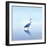 Beachscape Heron II-James McLoughlin-Framed Photographic Print