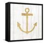 Beachscape III Anchor Gold Neutral-Michael Mullan-Framed Stretched Canvas