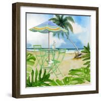 Beachside Dining 1-Mary Escobedo-Framed Art Print