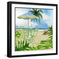 Beachside Dining 1-Mary Escobedo-Framed Art Print