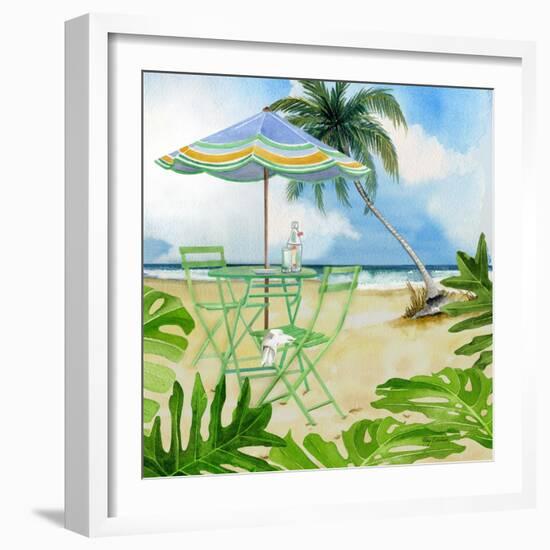 Beachside Dining 1-Mary Escobedo-Framed Art Print