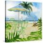 Beachside Dining 1-Mary Escobedo-Stretched Canvas