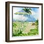 Beachside Dining 1-Mary Escobedo-Framed Art Print