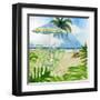 Beachside Dining 1-Mary Escobedo-Framed Art Print