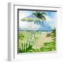 Beachside Dining 1-Mary Escobedo-Framed Art Print