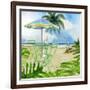 Beachside Dining 1-Mary Escobedo-Framed Art Print