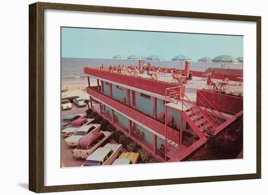 Beachside Motel-null-Framed Art Print