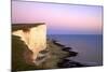 Beachy Head and Beachy Head Lighthouse at Sunset, East Sussex, England, United Kingdom, Europe-Neil Farrin-Mounted Photographic Print