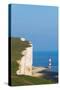 Beachy Head Light house at low tide, Seven Sisters chalk cliffs, South Downs National Park-Paolo Graziosi-Stretched Canvas