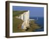 Beachy Head Lighthouse and Chalk Cliffs, Eastbourne, East Sussex, England, United Kingdom, Europe-Stuart Black-Framed Photographic Print