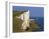 Beachy Head Lighthouse and Chalk Cliffs, Eastbourne, East Sussex, England, United Kingdom, Europe-Stuart Black-Framed Photographic Print