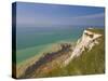 Beachy Head Lighthouse, White Chalk Cliffs, Poppies and English Channel, East Sussex, England, Uk-Neale Clarke-Stretched Canvas