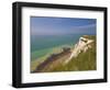 Beachy Head Lighthouse, White Chalk Cliffs, Poppies and English Channel, East Sussex, England, Uk-Neale Clarke-Framed Photographic Print