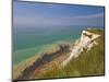 Beachy Head Lighthouse, White Chalk Cliffs, Poppies and English Channel, East Sussex, England, Uk-Neale Clarke-Mounted Photographic Print