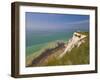 Beachy Head Lighthouse, White Chalk Cliffs, Poppies and English Channel, East Sussex, England, Uk-Neale Clarke-Framed Photographic Print