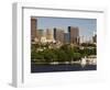 Beacon Hill and City Skyline Across the Charles River, Boston, Massachusetts, USA-Amanda Hall-Framed Photographic Print