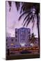 Beacon Hotel, Facade, Ocean Drive at Dusk, Miami South Beach, Art Deco District, Florida, Usa-Axel Schmies-Mounted Photographic Print