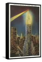 Beacon on Chrysler Building, New York City-null-Framed Stretched Canvas