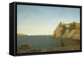 Beacon Rock, Newport Harbour, 1857-John Frederick Kensett-Framed Stretched Canvas