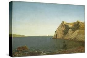 Beacon Rock, Newport Harbour, 1857-John Frederick Kensett-Stretched Canvas