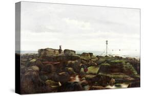 Beacon Rocks, Roker, Sunderland, 1885-John Smith-Stretched Canvas