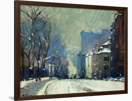 Beacon Street in Winter-Arthur Clifton Goodwin-Framed Giclee Print