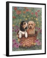 Beagle and Golden Retriever-Judy Mastrangelo-Framed Giclee Print