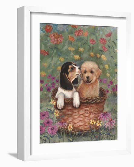 Beagle and Golden Retriever-Judy Mastrangelo-Framed Giclee Print