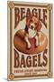 Beagle Bagels - Retro Ad - Lantern Press Artwork-Lantern Press-Mounted Art Print