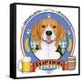 Beagle Beer Label-Tomoyo Pitcher-Framed Stretched Canvas