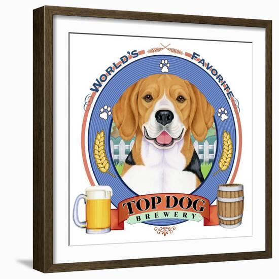 Beagle Beer Label-Tomoyo Pitcher-Framed Giclee Print