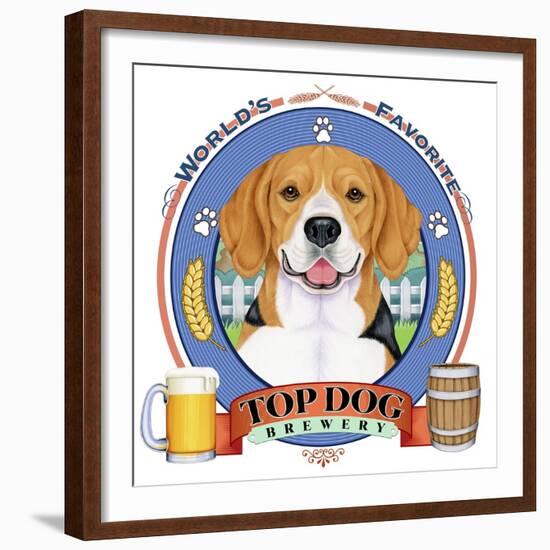 Beagle Beer Label-Tomoyo Pitcher-Framed Giclee Print