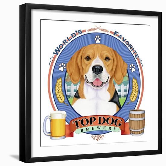 Beagle Beer Label-Tomoyo Pitcher-Framed Giclee Print