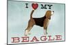 Beagle Canoe - I Love My Beagle I-Ryan Fowler-Mounted Art Print