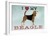 Beagle Canoe - I Love My Beagle I-Ryan Fowler-Framed Premium Giclee Print