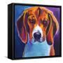 Beagle - Chester-Dawgart-Framed Stretched Canvas